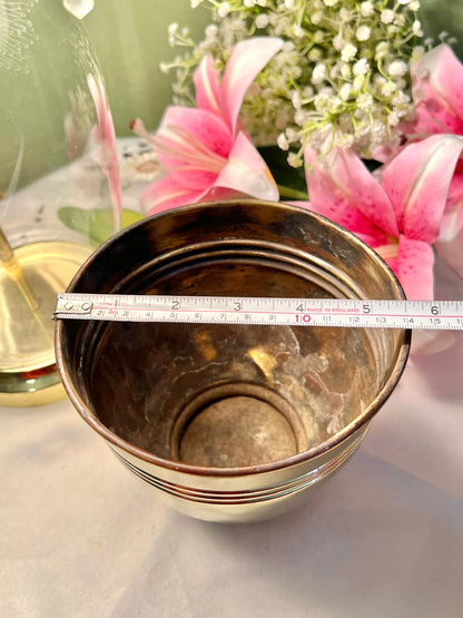 Vintage Brass Planter, Approx. 5.5 in