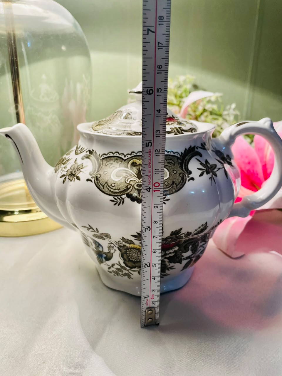 Ridgway Windsor Floral Teapot with Lid, Approx. 6 in