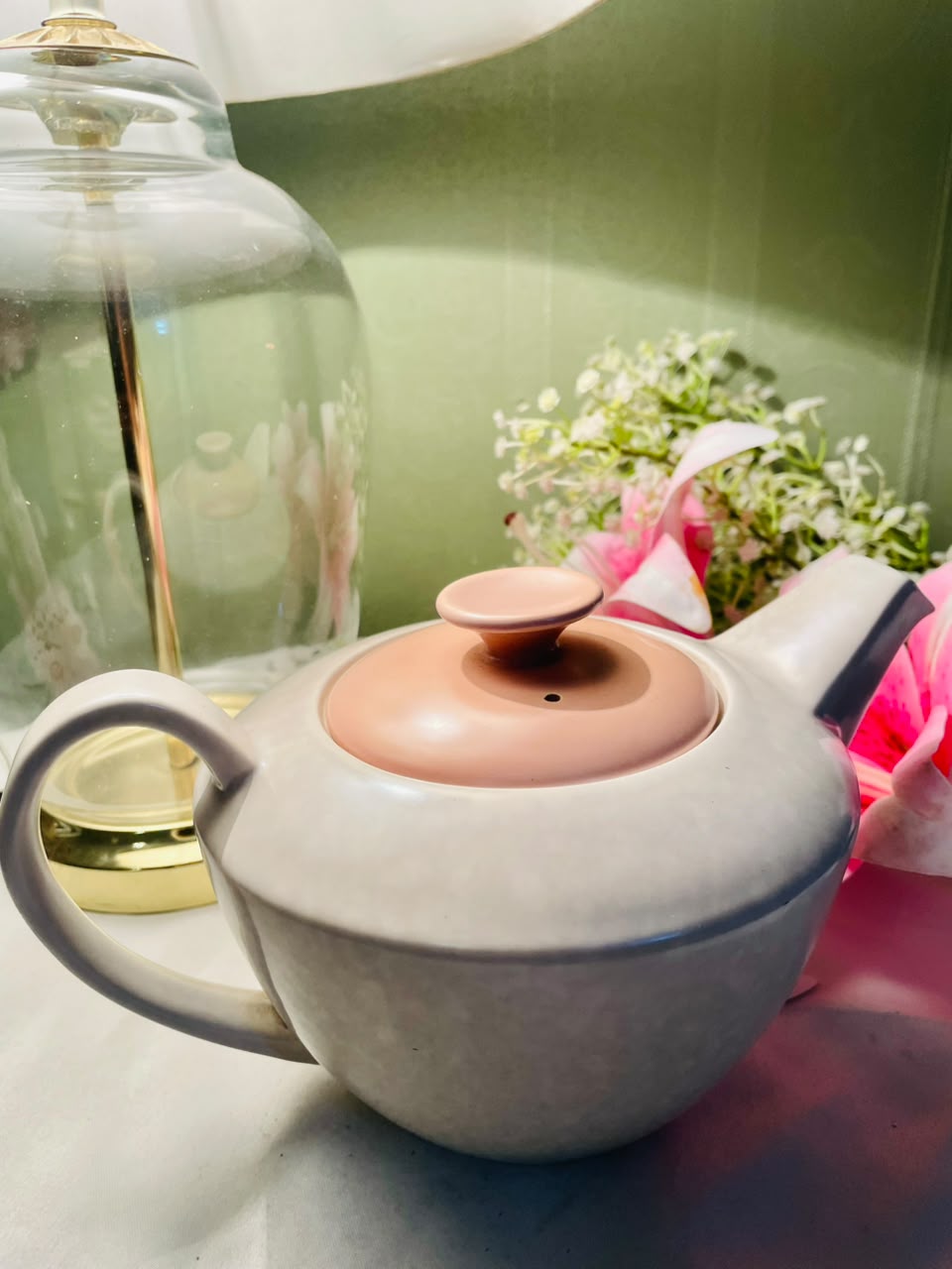 Poole England Two-Tone Teapot with Lid, Approx. 5.5 in