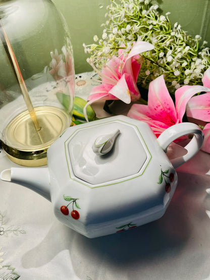 Heinrich Germany Cherry Teapot with Lid, Approx. 5.5 in
