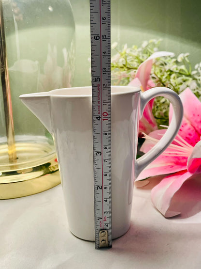 Vintage White Ceramic Jug, Approx. 5 in