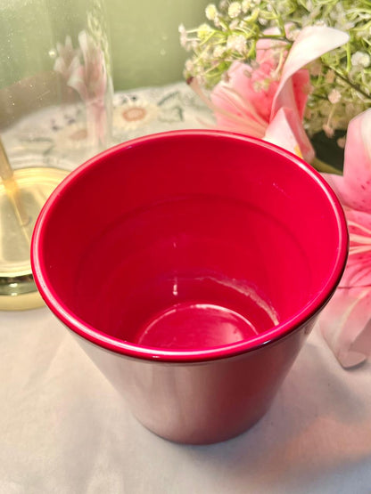 Red Glossy Planter Pot 6 Inch