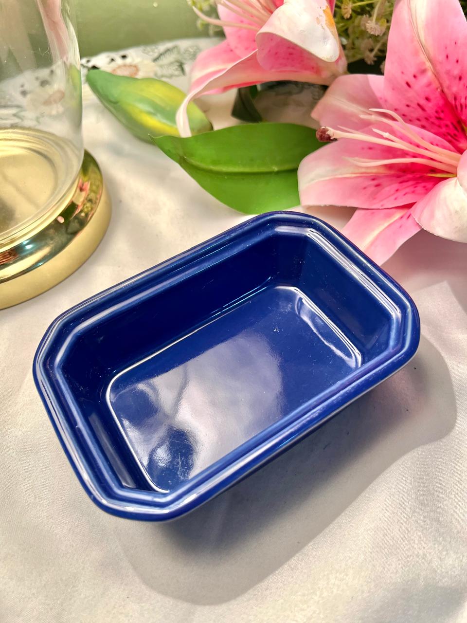 Blue Ceramic Oven-Safe Baking Dish 5.5 Inch
