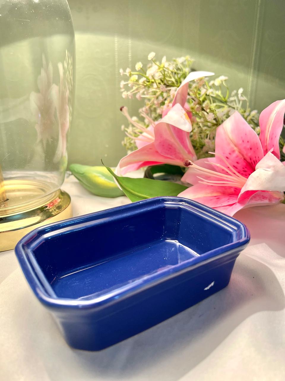 Blue Ceramic Oven-Safe Baking Dish 5.5 Inch
