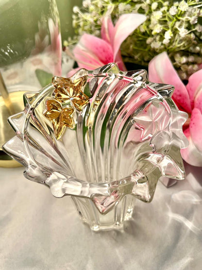 Clear Crystal Star Accent Vase – 6 Inch