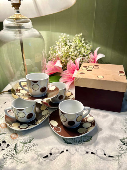 Studio Fenn Wright Manson London 4-Piece Coffee Cup & Saucer Set