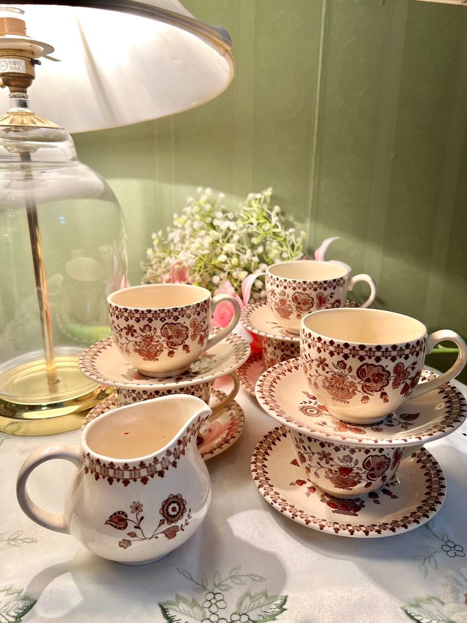 Johnson Bros Jamestown Old Granite 13-Piece Tea Set