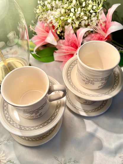 Biltons England Floral Cup & Saucer Set, 8-Piece