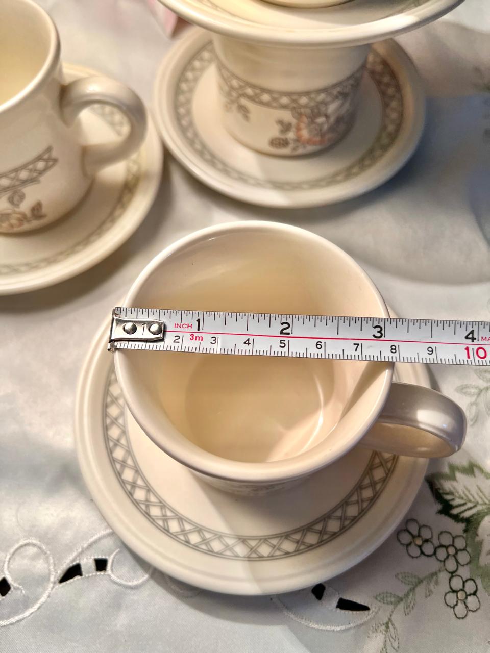 Biltons England Floral Cup & Saucer Set, 8-Piece