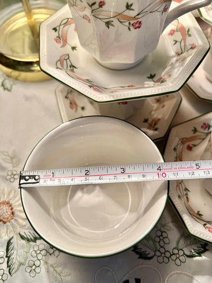Johnson Bro’s Eternal Beau Cup & Saucer Set, 11-Piece, 3.5 in