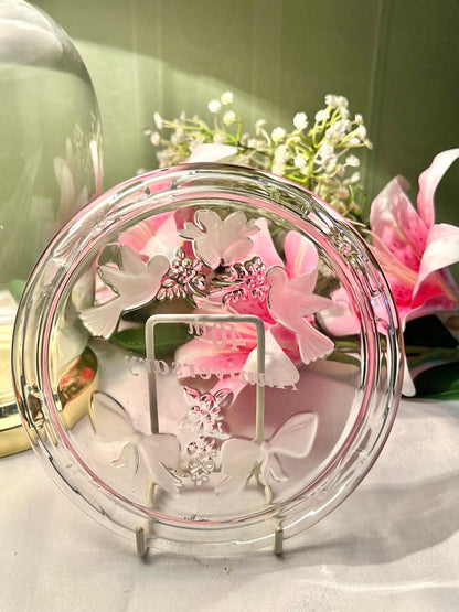 40th Anniversary Crystal Decorative Plate 7 in