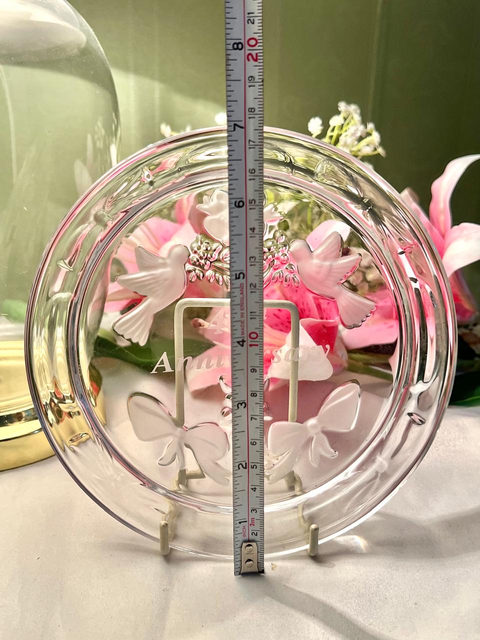 40th Anniversary Crystal Decorative Plate 7 in