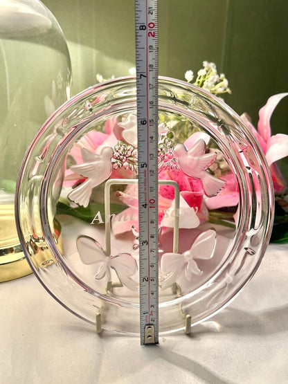 40th Anniversary Crystal Decorative Plate 7 in