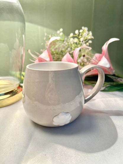 Bunny M&S Home Grey Ceramic Mug, 1-Piece, Approx. 4 in