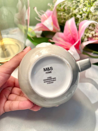 Bunny M&S Home Grey Ceramic Mug, 1-Piece, Approx. 4 in