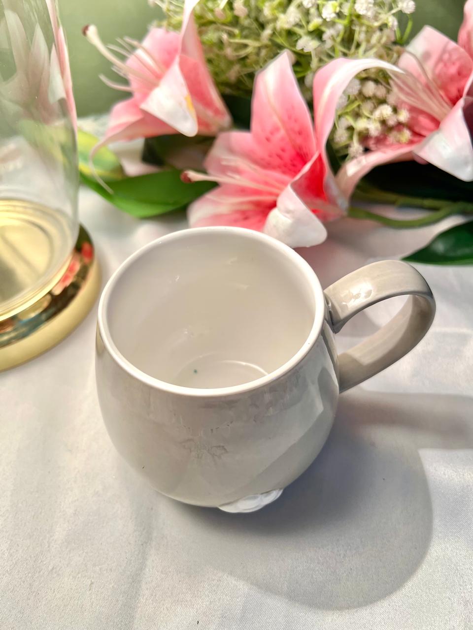 Bunny M&S Home Grey Ceramic Mug, 1-Piece, Approx. 4 in