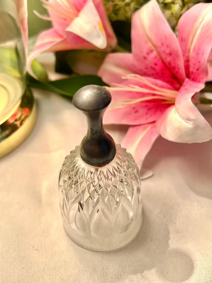 5" Clear Crystal Hand Bell with Dark Handle