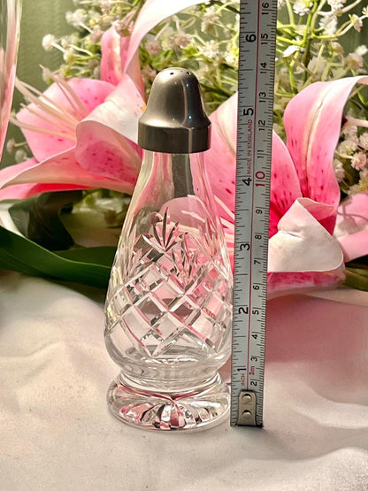Vintage Clear Crystal Salt & Pepper Shaker 4.5 in
