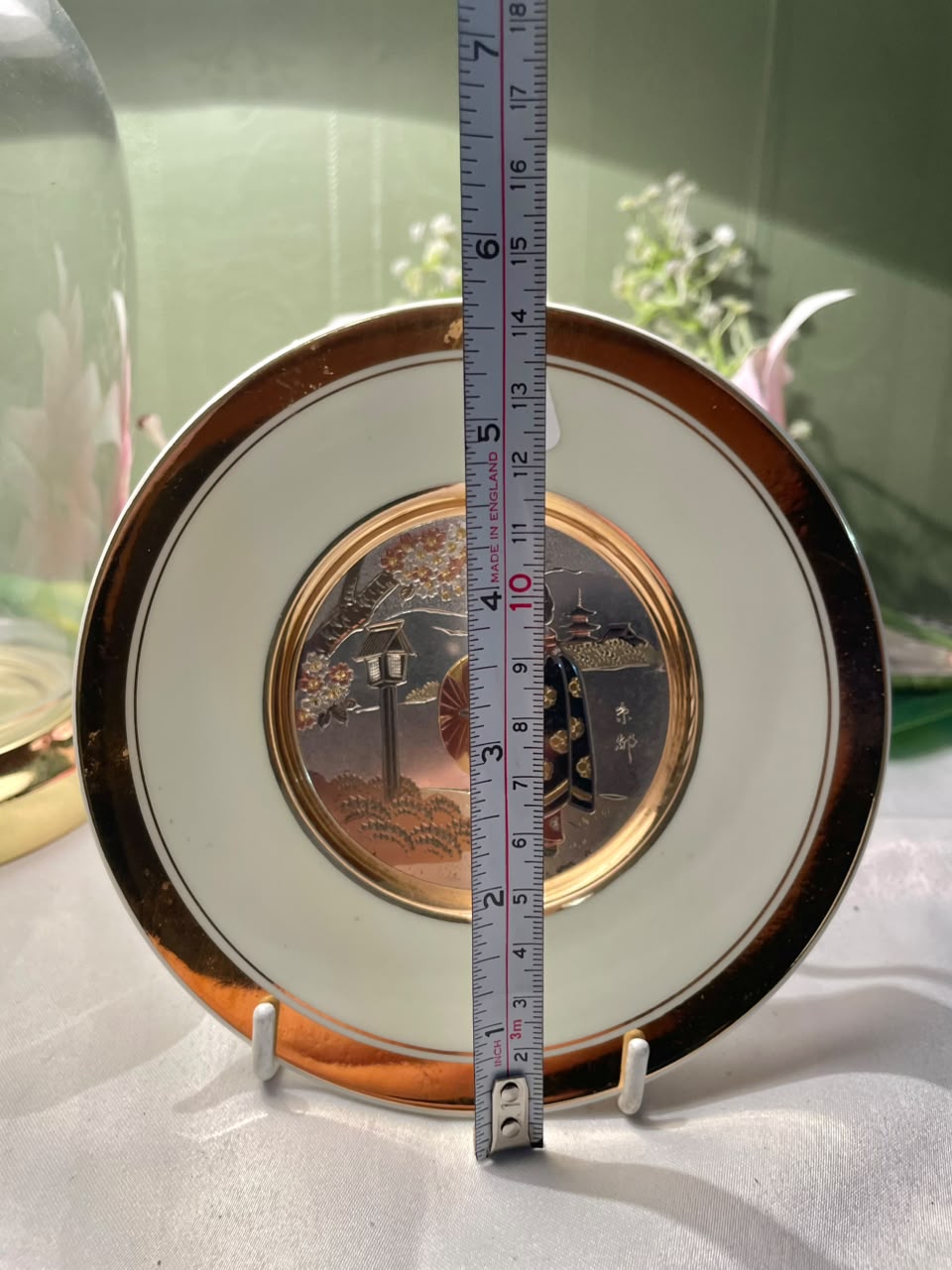 John Jenkins 24KT Gold Japanese Scene Plate, 1-Piece, 6.5 in