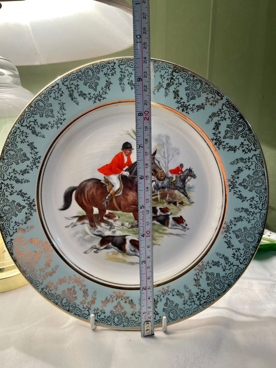 Barratts England Fox Hunt Ironstone Plate, 1-Piece, 10 in