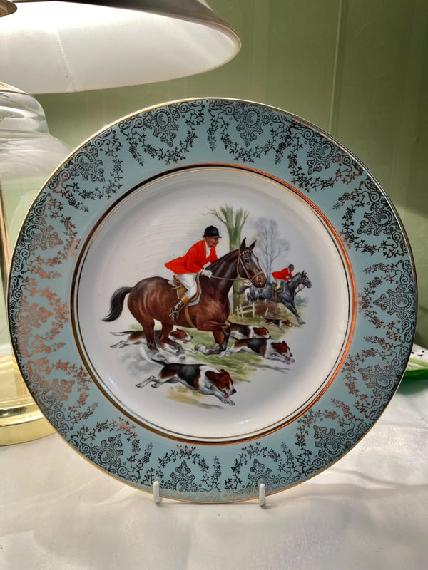 Barratts England Fox Hunt Ironstone Plate, 1-Piece, 10 in
