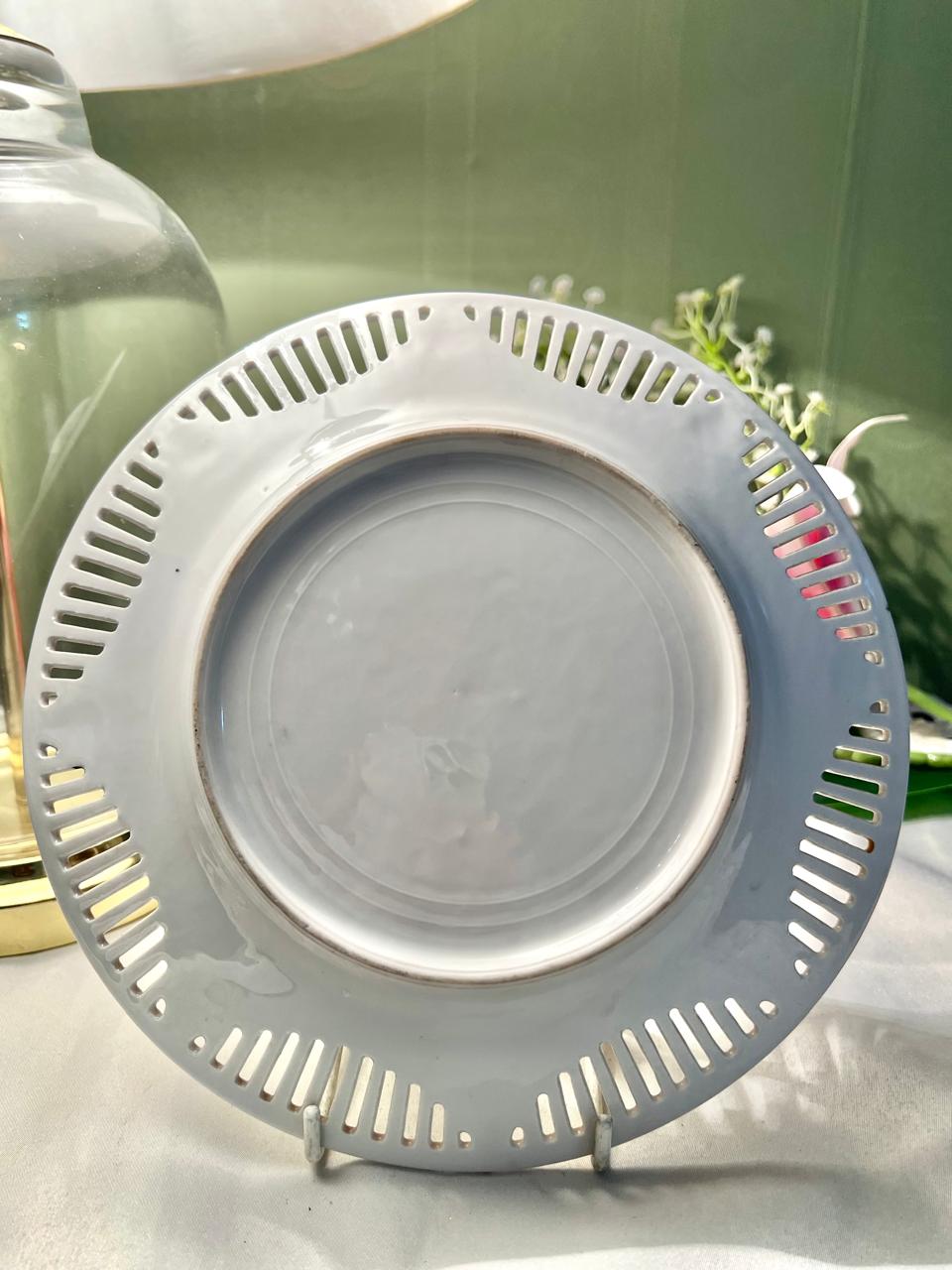 Blackpool Pleasure Beach Souvenir Decorative Plate Cutwork 8 in