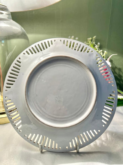 Blackpool Pleasure Beach Souvenir Decorative Plate Cutwork 8 in