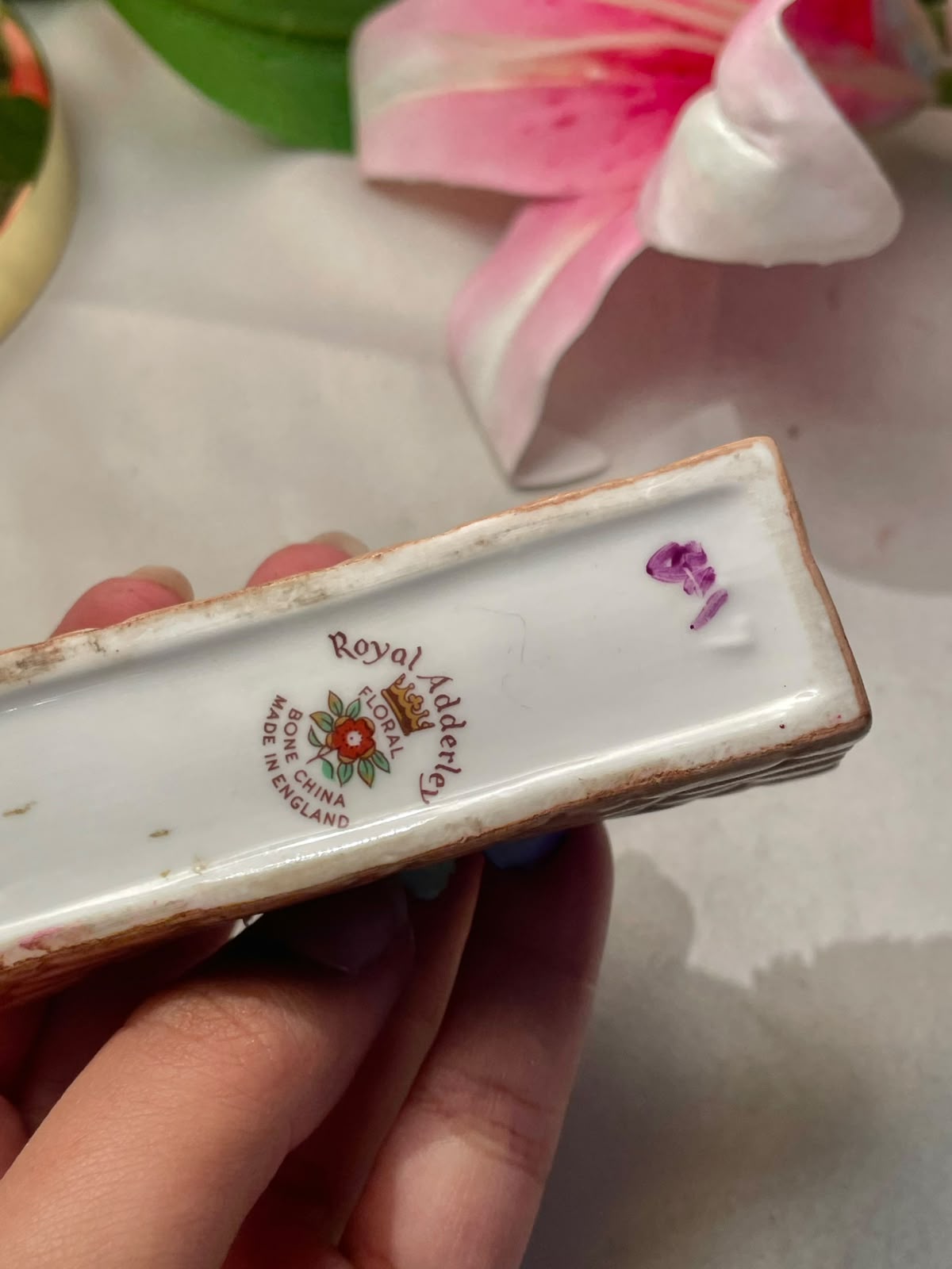 Royal Adderley Floral Bone China Ornament 4 in