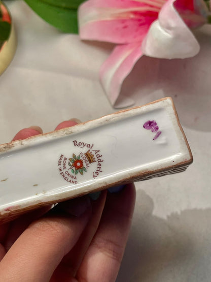 Royal Adderley Floral Bone China Ornament 4 in