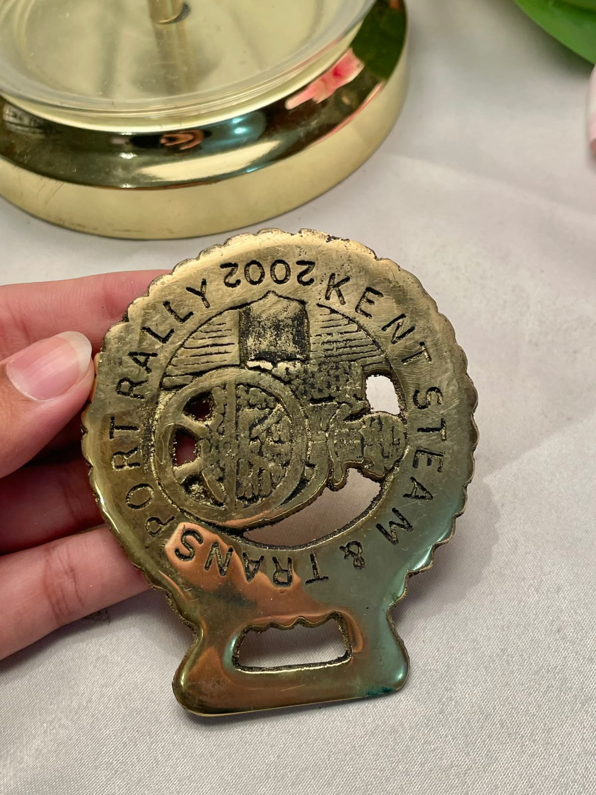 Kent Steam & Transport Rally 2002 Brass Bottle Opener 4 in