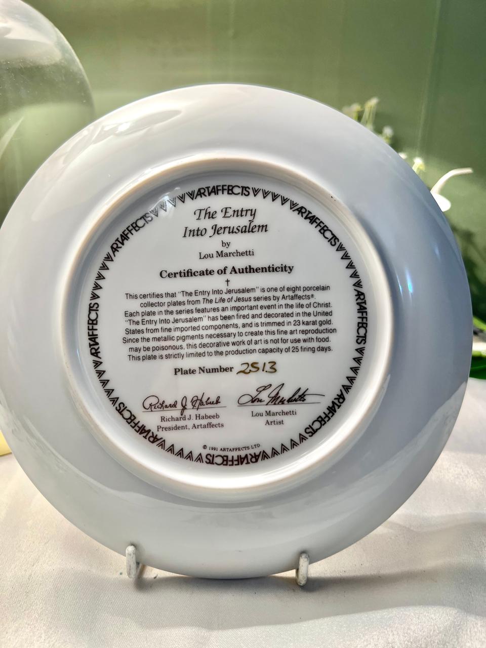 Arteffects Entry Into Jerusalem 23K Gold Plate, 8 in