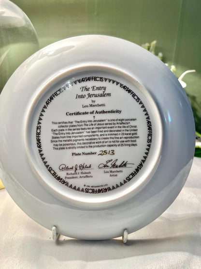 Arteffects Entry Into Jerusalem 23K Gold Plate, 8 in
