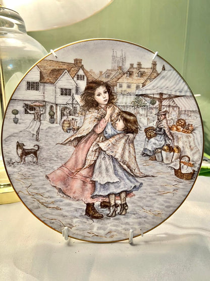 Royal Worcester NSPCC Christmas Plate 1988 “A Christmas Wish” by Mary Carter, England, 8 in