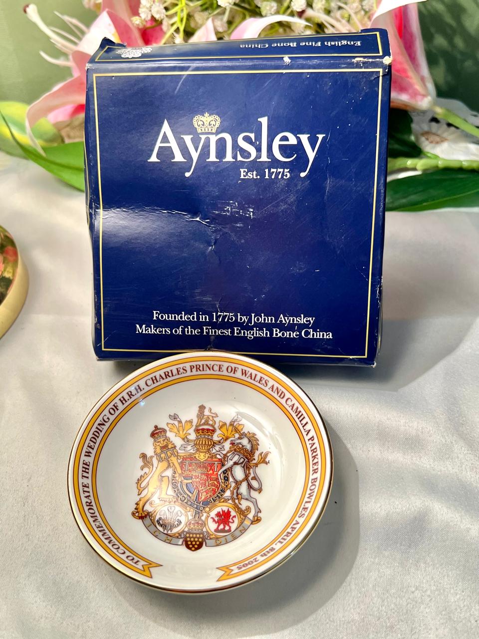Aynsley Charles & Camilla Royal Wedding Commemorative Bone China Dish, Boxed, 2005