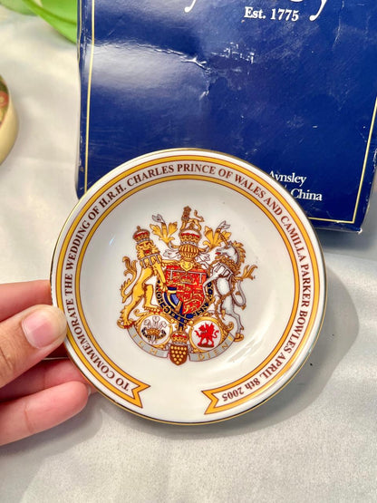 Aynsley Charles & Camilla Royal Wedding Commemorative Bone China Dish, Boxed, 2005