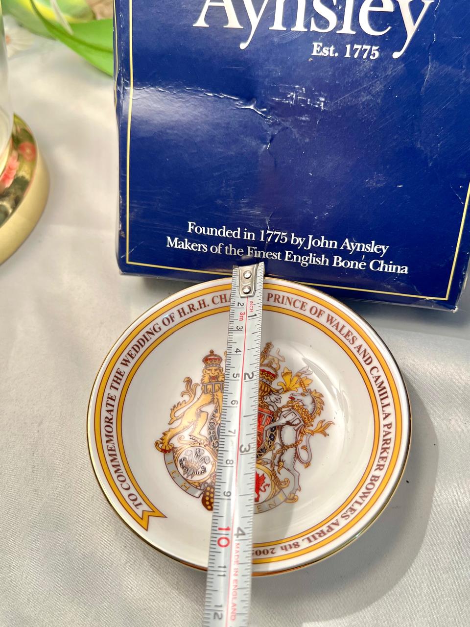 Aynsley Charles & Camilla Royal Wedding Commemorative Bone China Dish, Boxed, 2005