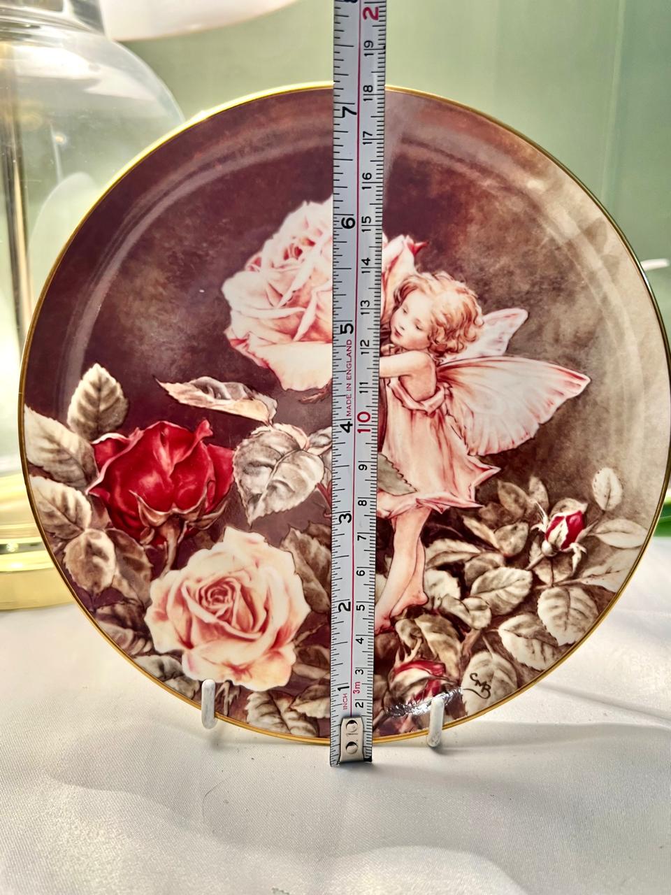 Border Fine Bone China Rose Fairy Wall Plate 18 cm