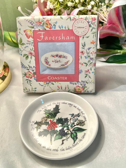 Portmeirion The Holly & The Ivy Coaster by Anwyl Cooper-Willis, Made in Britain, Boxed