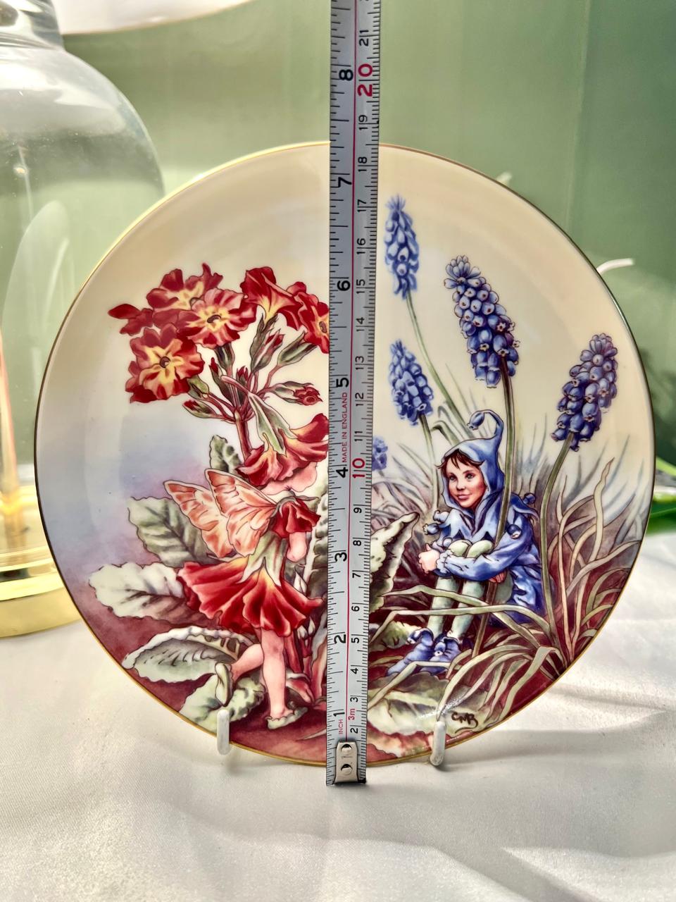 Border Fine Bone China Polyanthus Fairy Wall Plate 7"