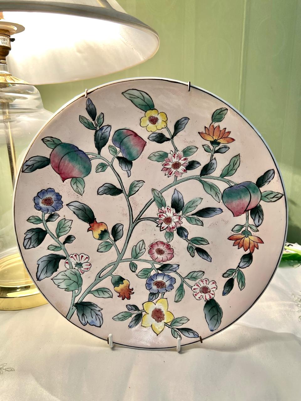 Floral Fruit Decorative Wall Plate 10"
