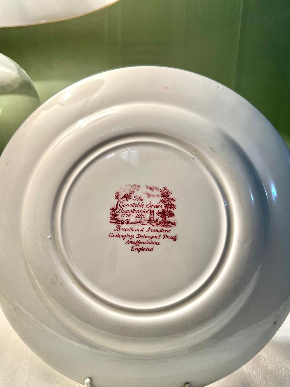 Broadhurst Constable Series Pink Pottery Ironstone Decor Plate 10"