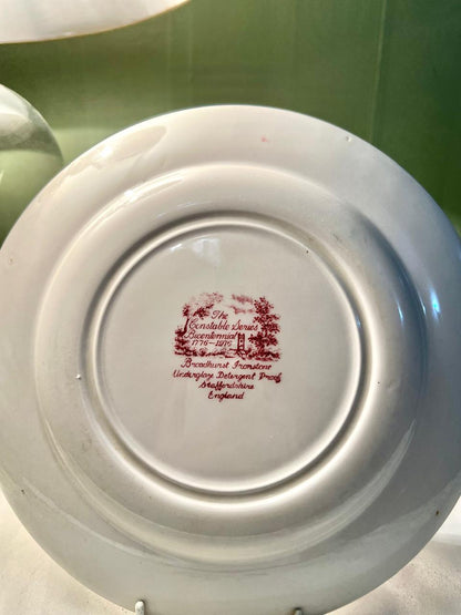 Broadhurst Constable Series Pink Pottery Ironstone Decor Plate 10"