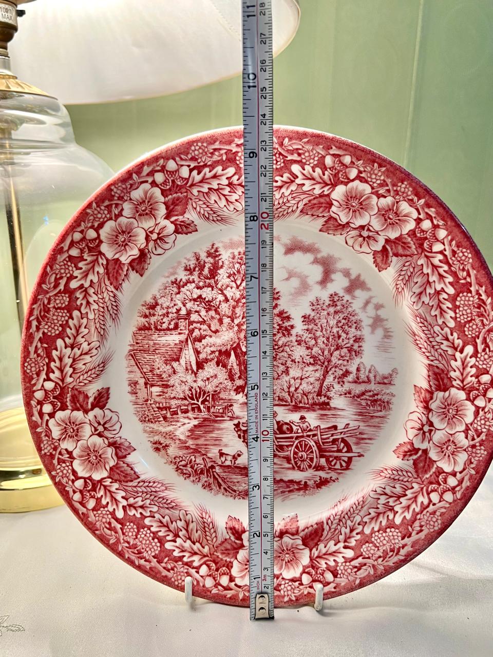 Broadhurst Constable Series Pink Pottery Ironstone Decor Plate 10"