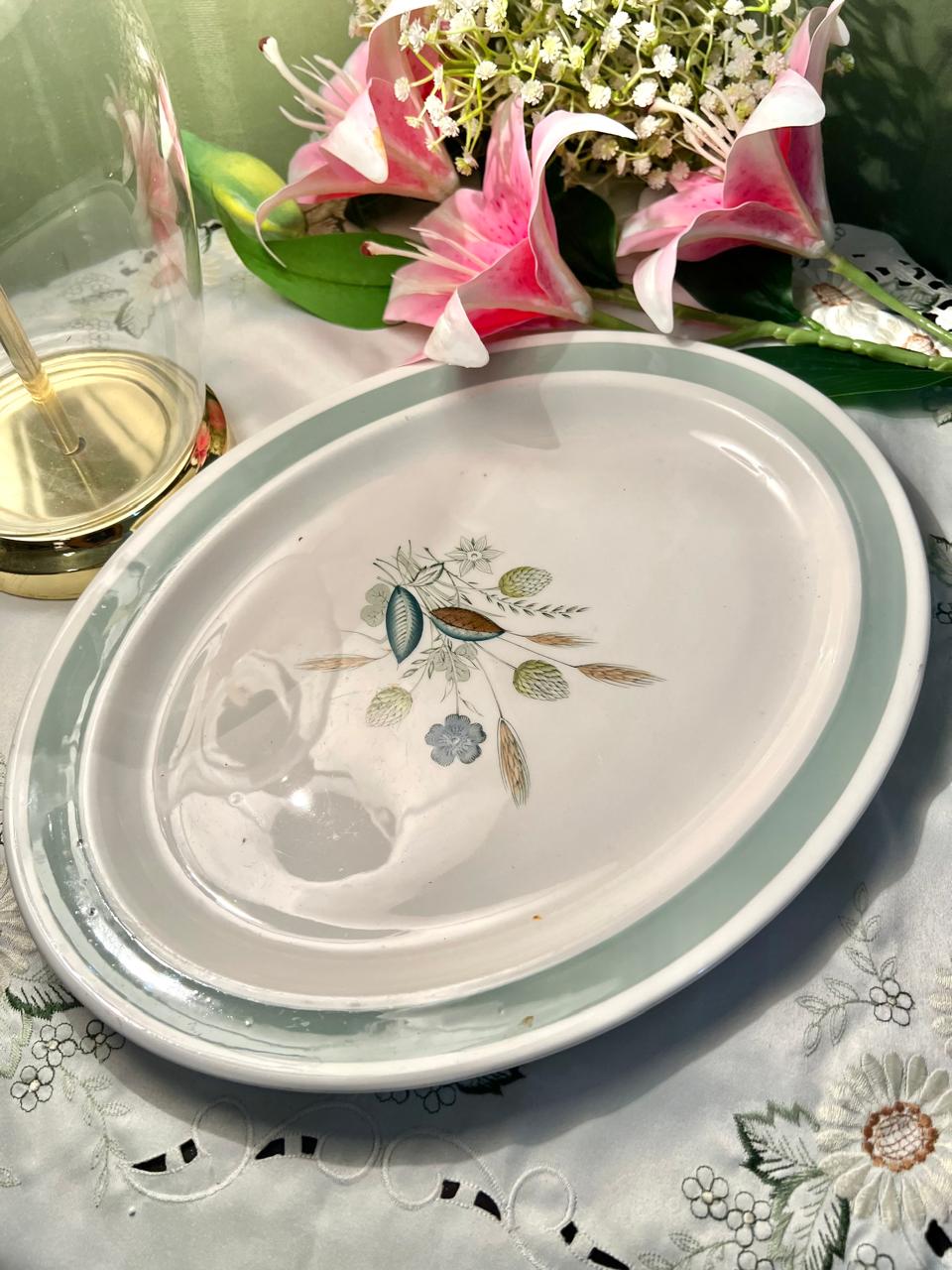Woods Ware Clovelly Floral Serving Platter 33cm - 1 Piece