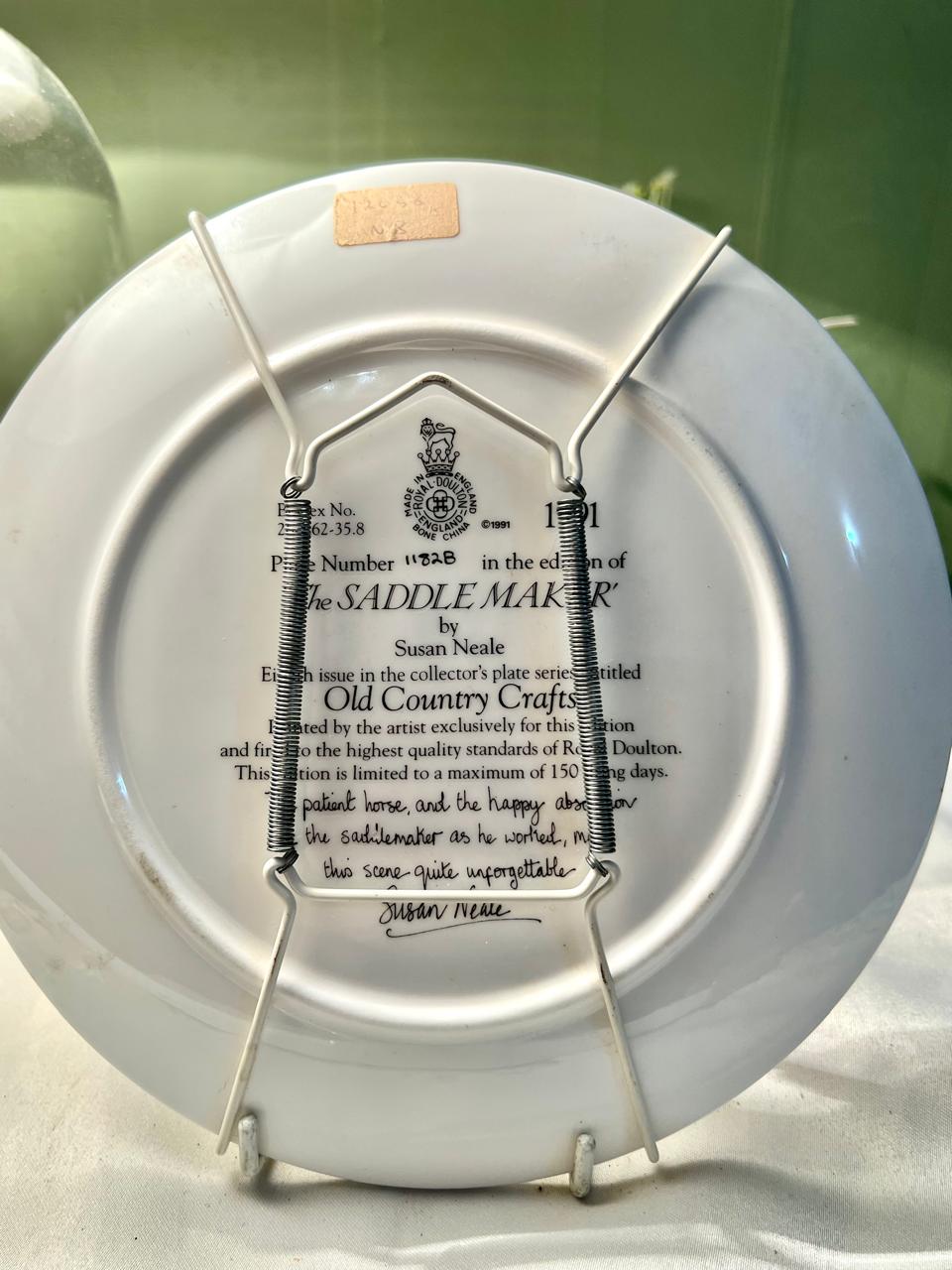 Royal Doulton The Saddlemaker Bone China Wall Plate 8"