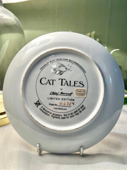 Franklin Mint Cat Tales Fine Porcelain Wall Plate 8"
