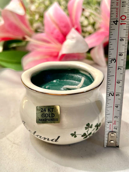 Ireland 24 KT Gold Handpainted Candle Holder 7cm - 1 Piece