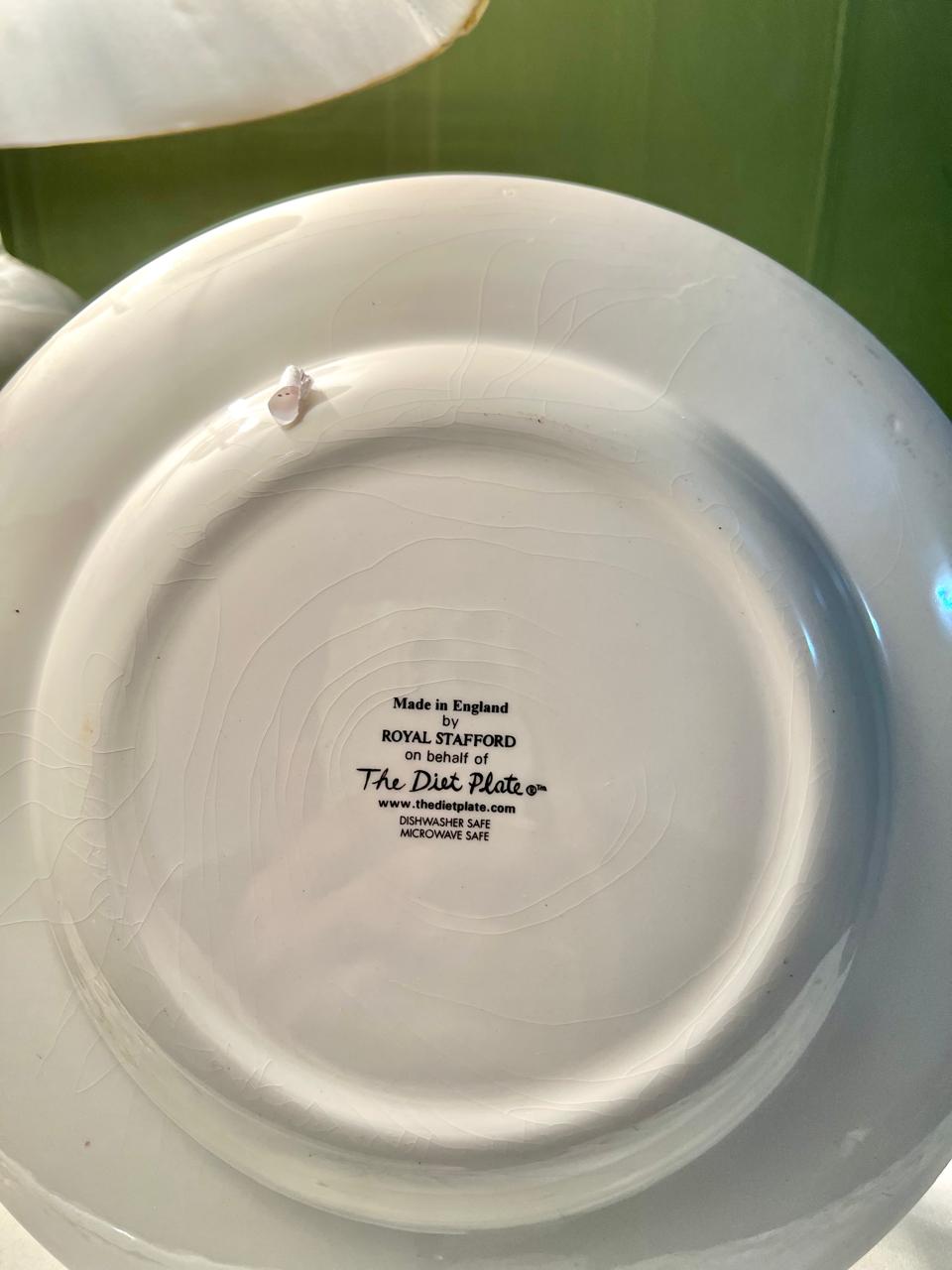Royal Stafford The Diet Plate Blue Portion Control Plate 10"