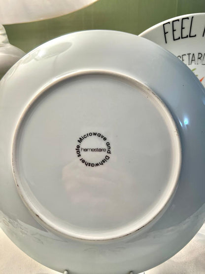Homestore Feel Fabulous Healthy Eating Plates Set of 2 10"