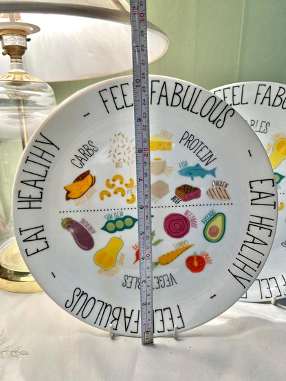 Homestore Feel Fabulous Healthy Eating Plates Set of 2 10"